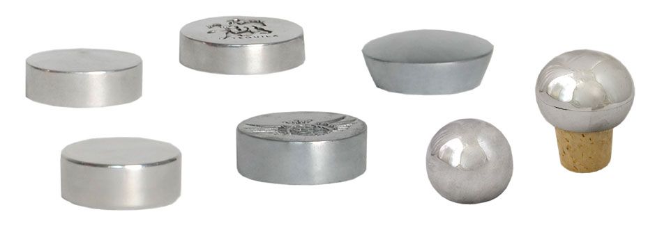 Aluminum Caps for cork stoppers by Subermex